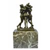 Image 7 : Hot Cast Three Graces Bronze Sculpture on marble base (8"X4")