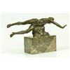 Image 4 : Erotic sensual swimming bronze sculpture on marble base (7"X11")