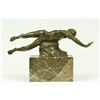 Image 8 : Erotic sensual swimming bronze sculpture on marble base (7"X11")