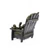 Image 8 : Hot Cast Skeleton On A Chair Bronze Sculpture (4"X4")