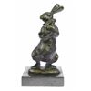 Image 10 : Bunny With Baby Bronze Statue (7"X4")