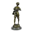 Image 10 : Art Deco Bronze Sculpture Boy and Violin (14"X6")