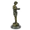 Image 5 : Art Deco Bronze Sculpture Boy and Violin (14"X6")