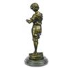 Image 8 : Art Deco Bronze Sculpture Boy and Violin (14"X6")