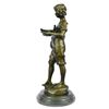 Image 9 : Art Deco Bronze Sculpture Boy and Violin (14"X6")