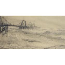 William Lionel Wyllie, RA (1851-1931) The Chain Pier, Brighton, signed lower left "W L Wyllie" etch.