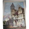 Image 1 : Andrew Mercer (1775-1842) A French Village Scene, with a Castle on a Hill beyond inscribed on the r.