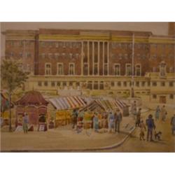 William Leslie Rackham (1869-1944) City Hall and Guildhall, Norwich, 1939 signed lower right "W Les.
