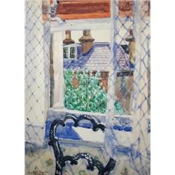 Walter Taylor (1860-1943) View across the Rooftops from a Window signed lower left  "Walter Taylor".
