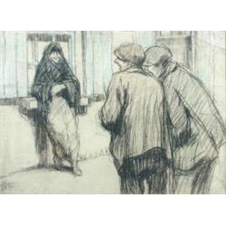 William Conor OBE, RHA, PRUA,ROI (Irish, 1881-1968) Chaffin signed lower left "William Conor" black.