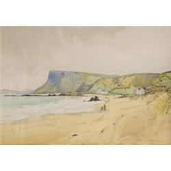 Theodore James Gracey RUA (Irish, 1895-1959) Figures on a Beach, Ireland; and Peat Lifting, Connema.