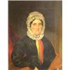 Image 1 : English School (19th Century) Portrait of a Lady in a Mob Cap, tied with Red and Yellow Ribbons; an.