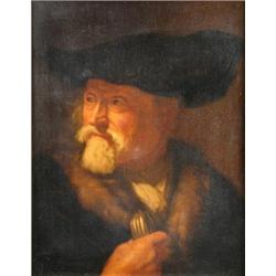 Christian Wilhelm Ernst Dietrich (1712-1774) A Philosopher holding his Staff bears unidentified old.