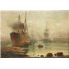 Image 1 : William Minshall Birchall (1884-1941) Shipping in a Harbour signed lower left "W M Birchall" oil on.
