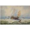 Image 1 : T Westcott (English, 19th Century) A Sailing Ship in a Stormy Sea signed lower right "T Westcott '8.