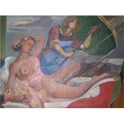 Patrick Morgan (American, 1904-1982) Danae and the Shower of Gold signed lower right "Patrick Morga.