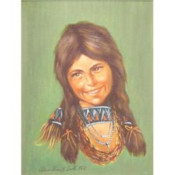 Adam Sherriff Scott, RCA (Canadian, 1887-1980) An Indian Girl signed lower left "A Sherriff Scott,..