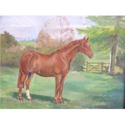 Heather Collins (20th Century) Leonidas, a Chestnut Hunter oil on canvas, 39 x 49cm £200-300...