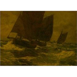 H Humphrey (19th Century) Sailing Boats in a Choppy Sea signed lower right "H Humphrey" oil on canv.