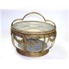 Image 1 : An early 20th century French ormolu mounted glass bowl and cover, the trefoil handle pierced with d.
