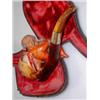 Image 1 : An early 20th century meerschaum pipe, the bowl carved with an amorini holding two cherries while a.