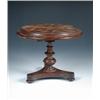 Image 1 : A mid 19th century miniature mahogany breakfast table, the circular top parquetried with a sunburst.