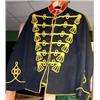 Image 1 : A Royal Suffolk Hussar's jacket, the red collar with castle badges, the deep blue jacket with yello.