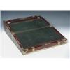 Image 1 : 'T Briggs, No. 37 Piccadilly', a brass bound mahogany writing slope, the lid and sides strapped and.