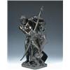 Image 1 : A 19th century bronze figure of an archer straining to string his bow, the bearded man wears only a.