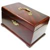 Image 1 : An 18th century and later mahogany box, the rectangular lid with brass carrying handle, the interio.