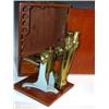 Image 1 : An early 20th century mahogany case brass binocular microscope, the stage with celluloid millimetre.