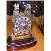 Image 1 : A 19th century York Minster skeleton clock, the eight day movement striking on a coiled rod, the th.