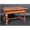 Image 1 : A 19th century continental centre table, the profusely marquetry inlaid moulded rectangular top abo.