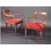Image 1 : A set of seven 19th century mahogany dining chairs, including two carvers, and a single matched car.