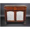 Image 1 : A William IV rosewood chiffonier, the rectangular top with pierced brass three quarter gallery abov.