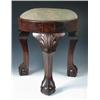 Image 1 : A 19th century mahogany stool, the circular drop in seat above a plain frieze, standing on shell ca.