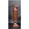 Image 1 : A late Victorian rosewood pedestal, the square top supported on a marquetry inlaid square section t.