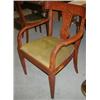 Image 1 : A set of eight Biedermier style mahogany dining chairs including two with arms, each with broad bow.