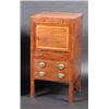 Image 1 : A George III mahogany adapted night table, the square top above a pair of dummy frieze drawers, a s.