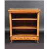 Image 1 : A William IV satinwood floor standing open bookcase, the rectangular top with pierced brass three q.