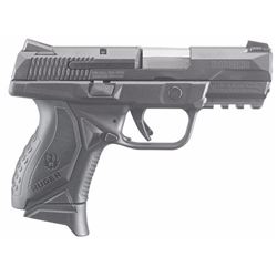 Ruger 8645 American Compact Double 45 ACP 3.75" 10+1 Black Polymer Wraparound Grip Black Nitride Sta