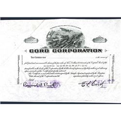 Cord Corp., ca.1910-1920 Stock Proof