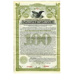 National Union Co., 1891 Specimen Bond