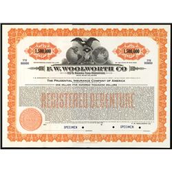 F.W. Woolworth Co. Specimen Bond.