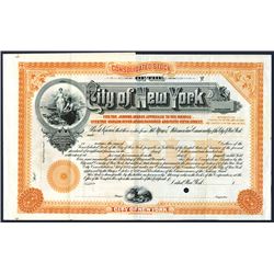 City of New York, Specimen Bond.