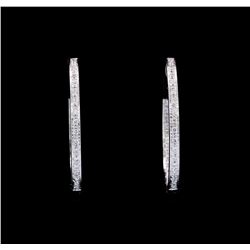 0.50 ctw Diamond Inside Out Earrings - 14KT White Gold