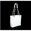 Image 1 : Chanel White Leather Quilted Petite Tote Shoulder Bag