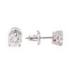 Image 2 : 1.00 ctw Diamond Stud Earrings - 14KT White Gold