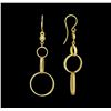 Image 2 : Roberto Coin Wire Circles Design Earrings - 18KT Yellow Gold
