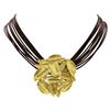 Image 2 : Cluster Style Pendant Multi Strand Necklace - Gold Plated